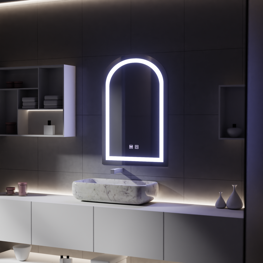 Dotykové LED zrkadlo s funkciou Demist, 80x50cm