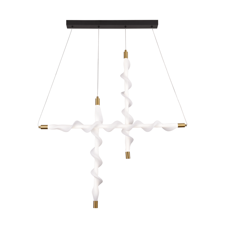 Závesný akrylový LED luster LT761/3GD, svetlo 3000/4000/6000K, biely, nastaviteľná výška