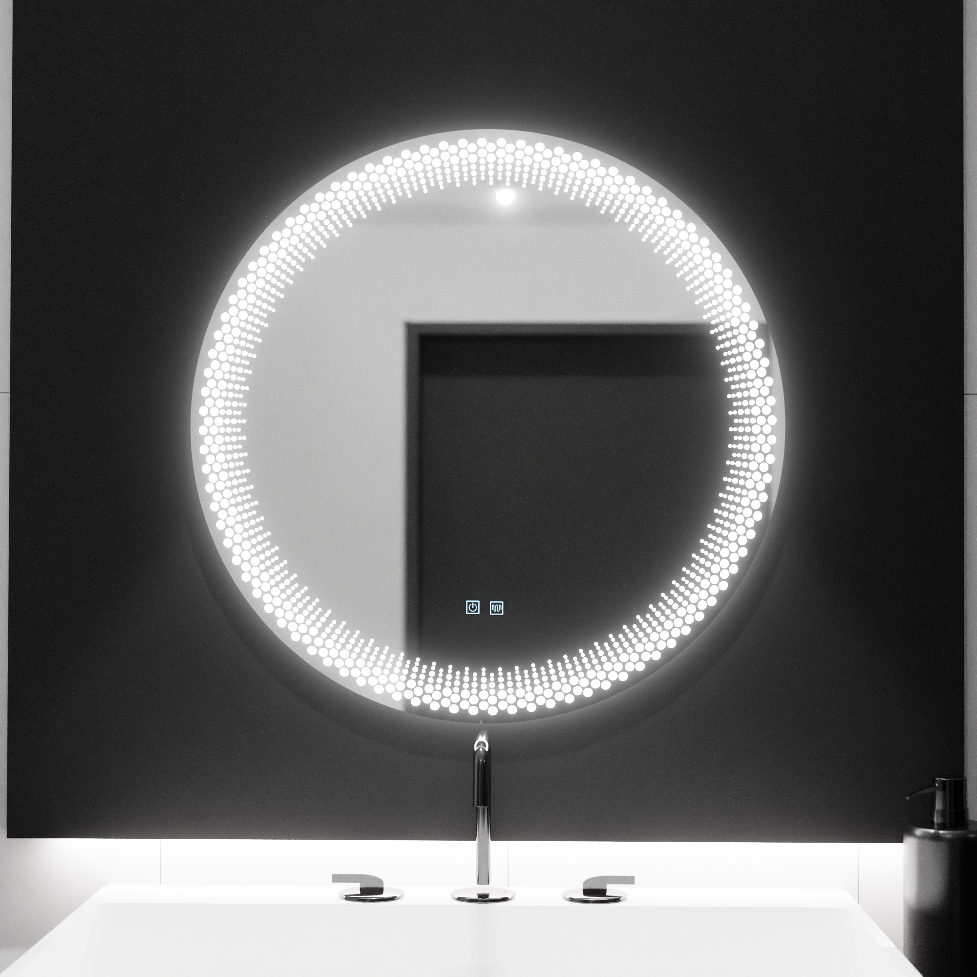 60 cm okrúhle LED zrkadlo - Stellaire Touch System Neznámy deaktivácia
