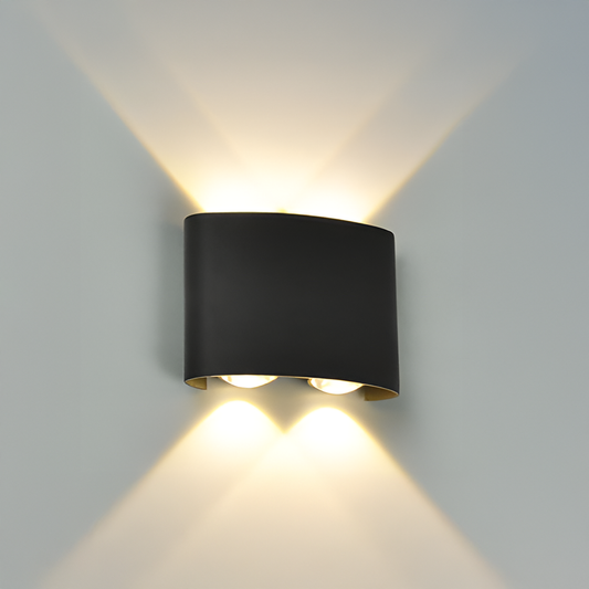 Fantázia aplikuje exteriér a interiér LED, 4 zdroje x 1w, IP65, kovové, čierne, 3000K