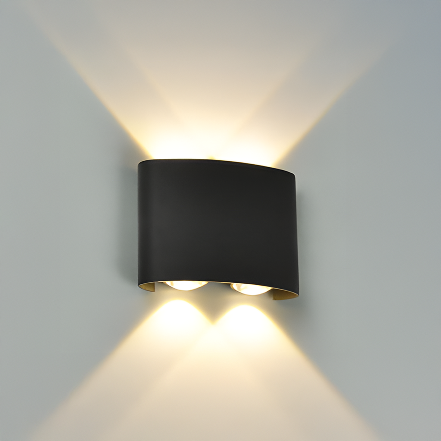 Fantázia aplikuje exteriér a interiér LED, 4 zdroje x 1w, IP65, kovové, čierne, 3000K
