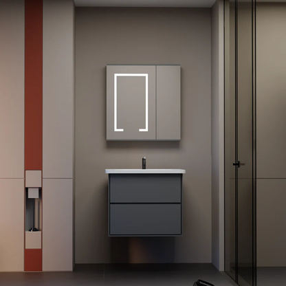 Súprava kúpeľňového nábytku SANTORINI, 60x50cm, 2 kusy, sivá a biela