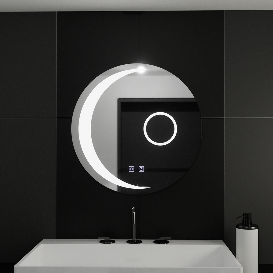 Round LED zrkadlo 70 cm dotykový systém Anello Deaktiving