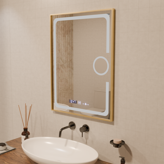 Zrkadlové obdĺžnikové obdĺžniky 50x70cm Eclat Motionglow Marcello Disping & Termeter Luba Cosmetica Dimabil