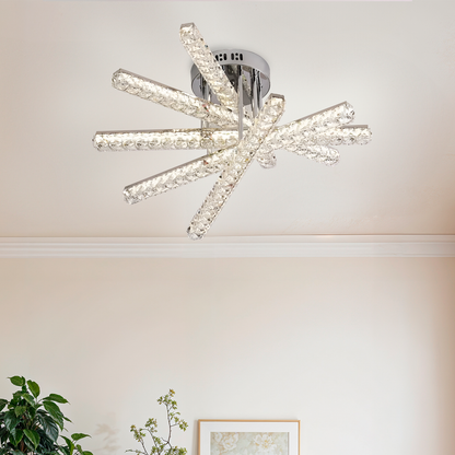 LED lud Luella s diaľkovým ovládaním, 140 W, striebro