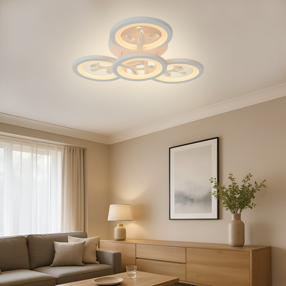 LED luster s diaľkovým ovládaním a krištáľom DAISY 49W, 4 prvky, studené/teplé/neutrálne svetlo, stmievateľné, biela