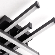 LED luster s diaľkovým ovládaním LINEX, 90W, 8 prvkov, studené/teplé/neutrálne svetlo, stmievateľné, čierny