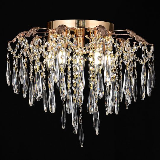 Krištáľový luster LUMIRA Eleganza, 5x E14, priemer 48 cm, lesklé zlaté Krištáľové lustre Predvolený názov Alessandro Design