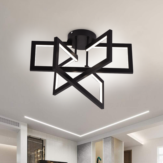 LED luster s diaľkovým ovládaním 73W, 3 Elements, Studené/Teplé/Neutrálne svetlo, Stmievateľné, Čierny, LT750/3BK