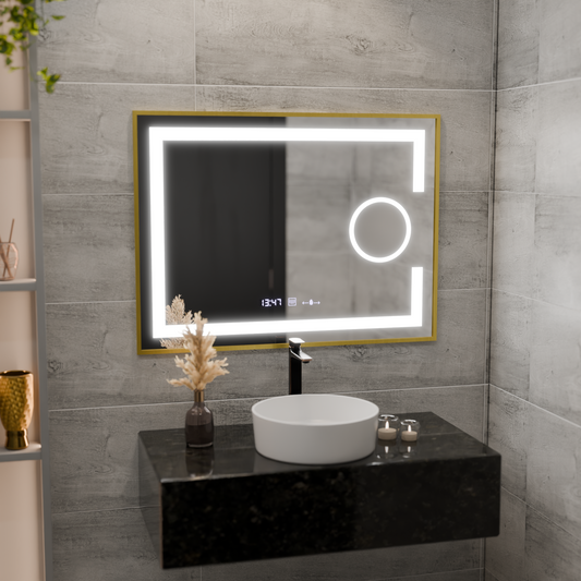 Zrkadlové obdĺžnikové obdĺžniky 50x70cm Eclat Motionglow Marcello Disping & Termeter Luba Cosmetica Dimabil