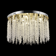 Krištáľový LED luster LLC215/400WH okrúhly, 22W, studené/teplé/neutrálne svetlo, krištáľ, zlatý