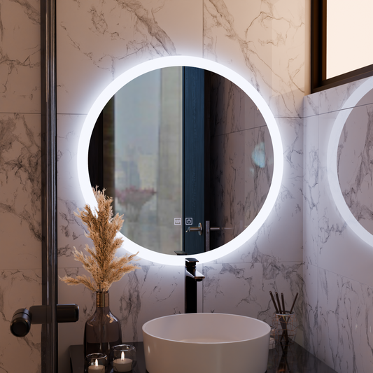 Round LED zrkadlo 70 cm noxia dotykový systém neznámy deaktivujúci