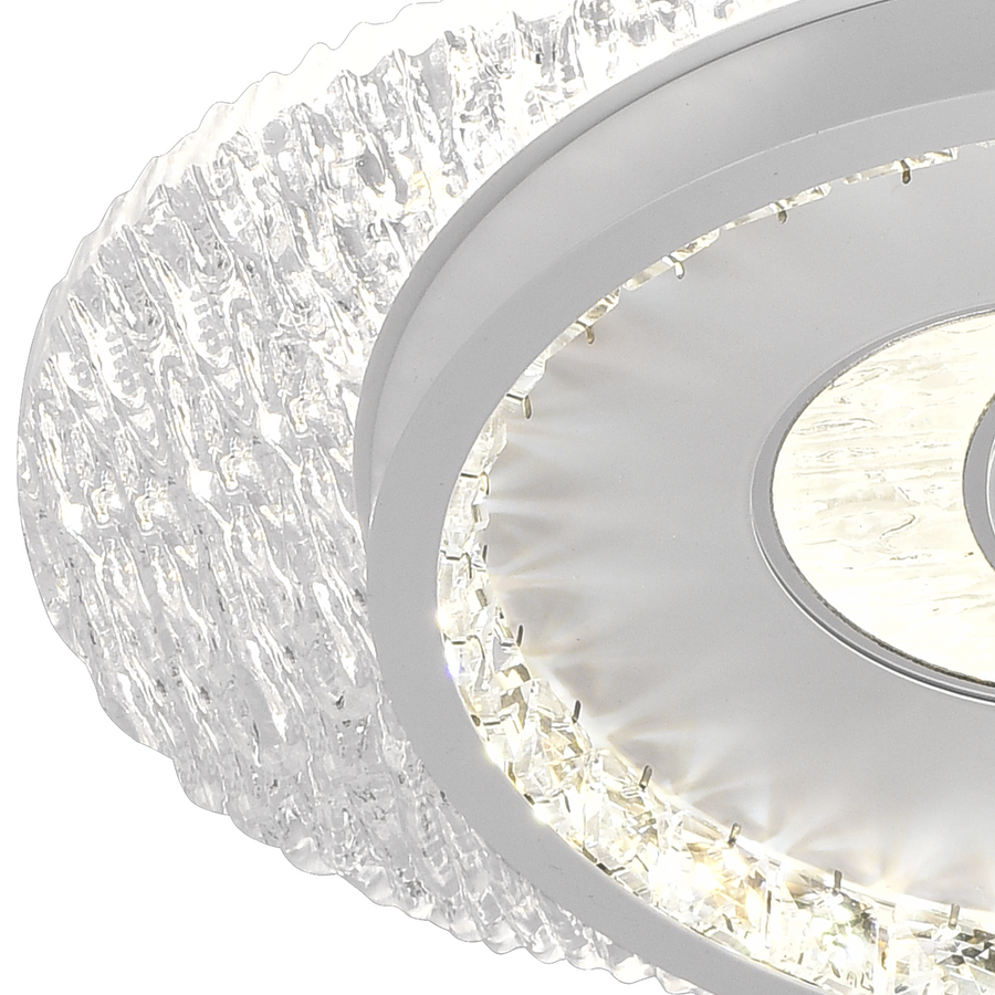 LED LED Nyxora Circulo, 36W, 2 kruhy, studené/horúce/neutrálne svetlo, čierna