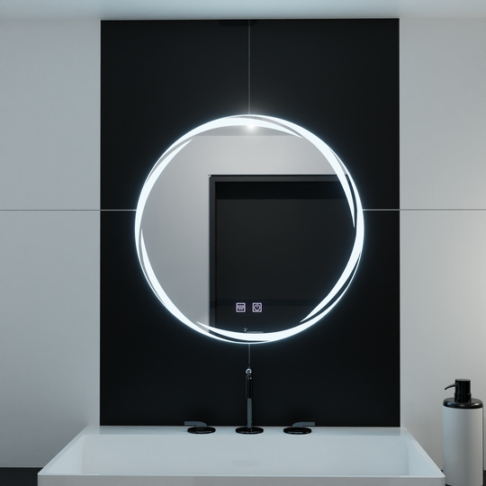 LED okrúhle zrkadlo 60 cm, Spirallus Touch, Demister System, Stmievateľné zrkadlá Korman E Predvolený názov Alessandro Design