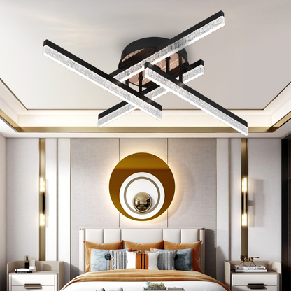 LED luster s diaľkovým ovládaním LT179/4BK, 35W, 4 prvky, studené/teplé/neutrálne svetlo, stmievateľné, čierny