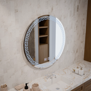 LED okrúhle zrkadlo, 80 cm, Orhina Touch, Demister System, stmievateľné, E40S/80X80