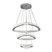 LED kryštál LULUS s 118 W Silver Latifah Diaľkovým ovládaním