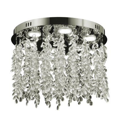Round Alberian Led Led, 20 W, studené/horúce/neutrálne svetlo, kryštál, lesklý chróm