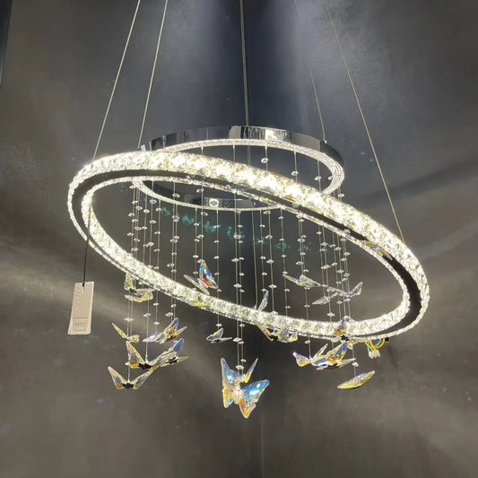 LED kryštál LULUS s 118 W Silver Latifah Diaľkovým ovládaním