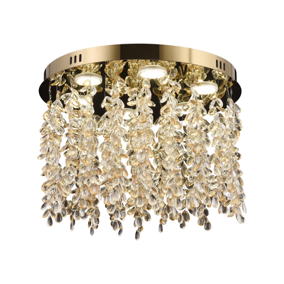 Krištáľový LED luster LLC213/400GD okrúhly, 22W, studené/teplé/neutrálne svetlo, krištáľ, zlatý