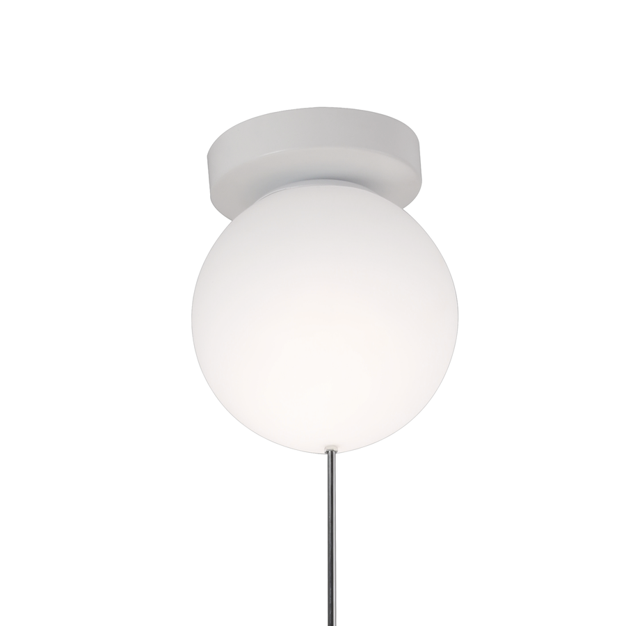 LED luster URSULETI CP210 Globe 15cm, výška 47cm, 1xE27, závesný, kov a akryl