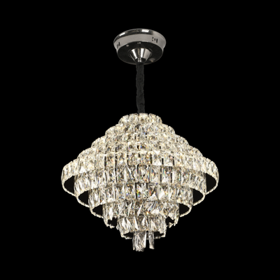 Krištáľový luster CC6705/500CR 9x E14, priemer 49 cm, lesklý chróm, nastaviteľná výška