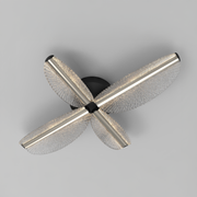 LED luster s diaľkovým ovládaním TULLIO 45W, 4 okvetné lístky, studené/teplé/neutrálne svetlo, stmievateľné, čierny