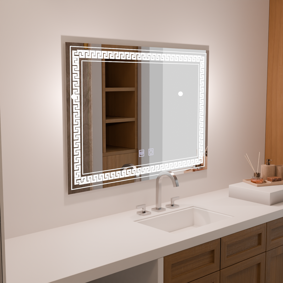 Zrkadlové LED obdĺžnikový 80x60cm Vorice Touch System deaktivuje