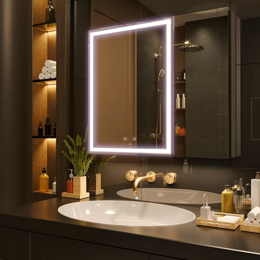 Kabinet Helena s LED zrkadlom DBP120 75x70 biela
