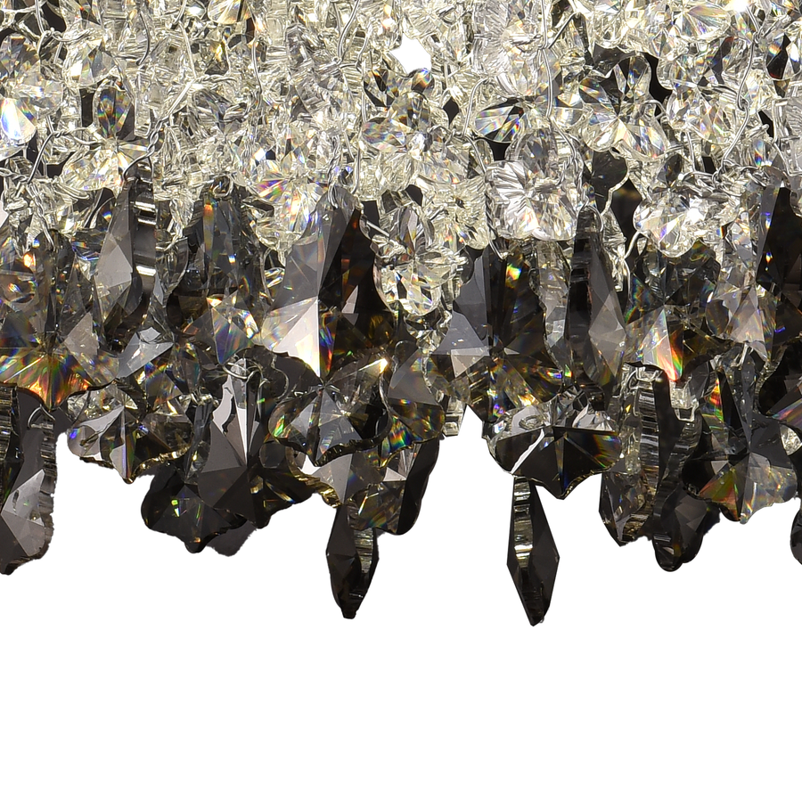 Krištáľový LED luster LLC212/400BU okrúhly, 22W, studené/teplé/neutrálne svetlo, kryštály, lesklý chróm