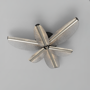 LED luster s diaľkovým ovládaním TULLIO 68W, 6 okvetných lístkov, studené/teplé/neutrálne svetlo, stmievateľné, čierny