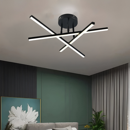 LED LED MASHA s 80W diaľkovým ovládaním, akrylom a kovom, čierna