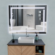 Giga LED zrkadlo, 80x60cm, Silver, Touch, 6000K light