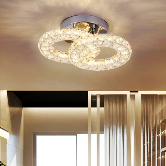 LED krištáľ LED LED s Zabinou 32W Chrome Diaľkovým ovládačom