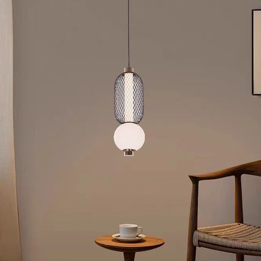 Závesný LED luster LM550/2BK, 11W, Svetlo 3000/4000/6000K, Čierny, Nastaviteľná výška