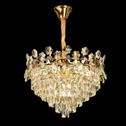 Lustrový krištáľový Windsor elegancia 6x E14, priemer 49 cm, lesklé zlato, nastaviteľná výška