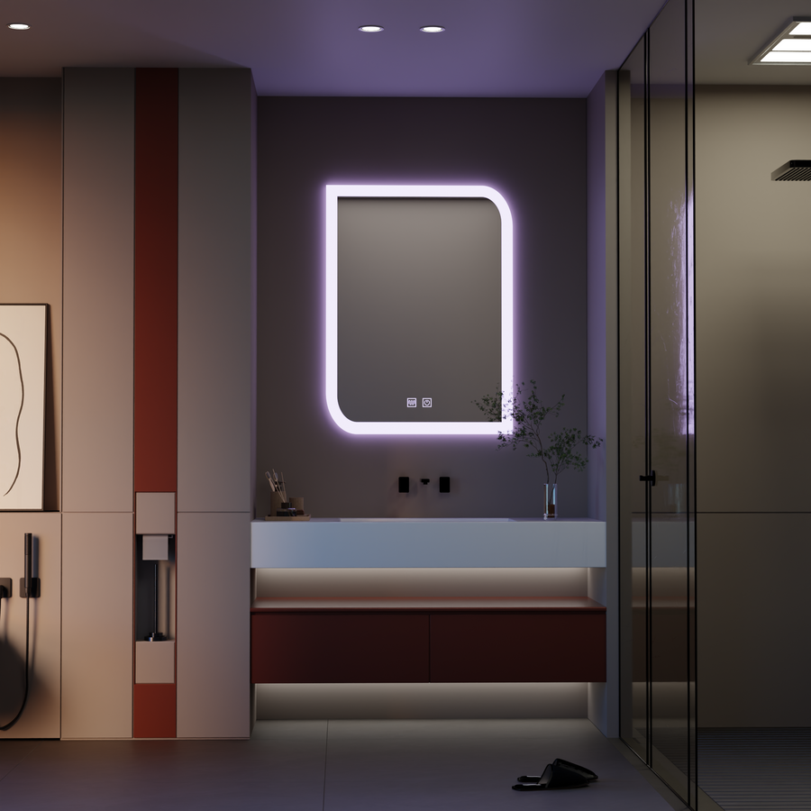 Obdĺžnikové LED zrkadlo, 60X80cm, E69S/60X80, Touch, Demst System