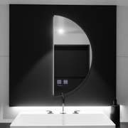 LED zrkadlo LED semiluna 50x100cm - klenutý dotykový systém neznámy deaktivujúci