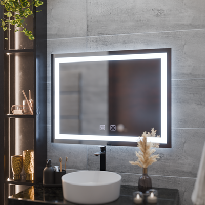 Zrkadlové LED obdĺžnikový 60x80cm hránový svetelný systém Disebription System