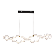 Závesný akrylový LED luster LT762/2GD, 80W, teplé/neutrálne/studené svetlo 3000/4000/6000K, biely, nastaviteľná výška