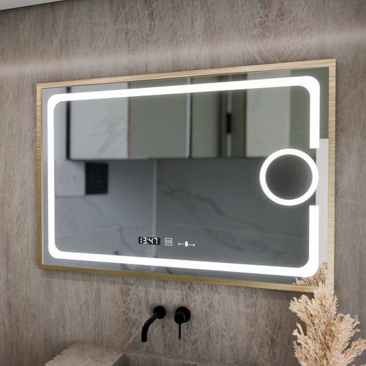 Zrkadlové obdĺžnikové obdĺžniky 50x70cm Eclat Motionglow Marcello Disping & Termeter Luba Cosmetica Dimabil