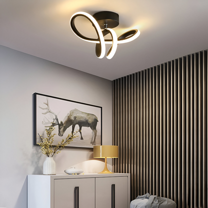 LED LED vrcholový impulz, 24 W, vlnité, studené/horúce/neutrálne svetlo, čierne