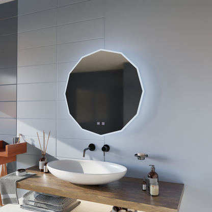 LED Touch Lichtkreis LED zrkadlo, 70x70 cm