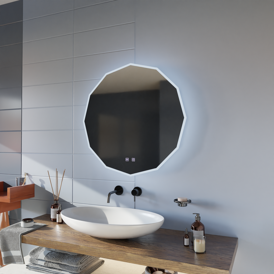 LED Touch Lichtkreis LED zrkadlo, 70x70 cm
