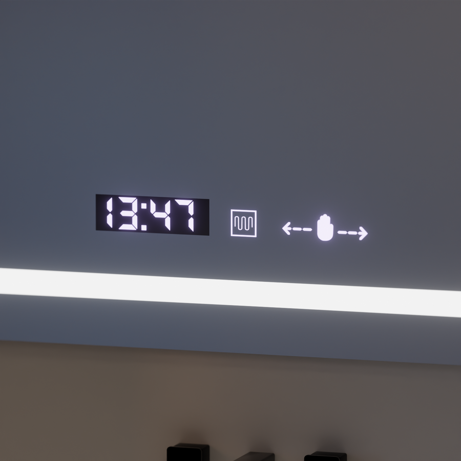 Zrkadlo LED obdĺžnikový obdĺžnik 120x80cm Eclat Motionglow Marcello Demontalling & Smoble Cosmetic Terometer Terometer