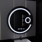 Zrkadlo LED Round 70 cm Visio Motionglow Marcello Demonant Clock System a kozmetický teplomer