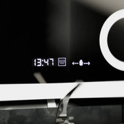 Zrkadlové obdĺžnikové obdĺžnikové 80x80cm Souverain Motionglow Marcello Demonant Clock System a teplomer