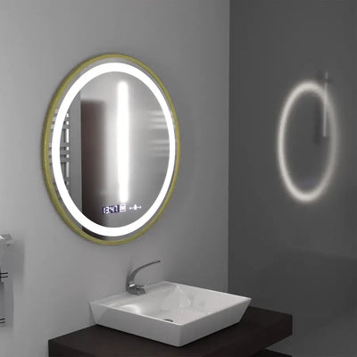 60 cm Celest Royale Gold Motionglow Marcellow Mirror Mercello Clock Defrost & Smoteble Therometer