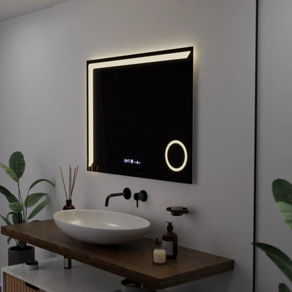 Zrkadlové obdĺžnikové obdĺžnikové 80x60cm presnosť Motionglow Marcello Demonantické odmrazovanie hodín