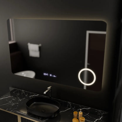 Zrkadlové obdĺžnikové obdĺžnikové 100x60cm Celeste Motionglow Marcello Demontačné hodiny rozmrazujúceho systémový terrometra